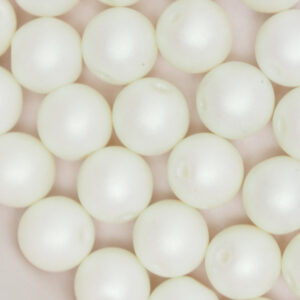 6 mm round glass pearls Powdery - Ivory x 40 pc(s)