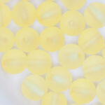 6 mm round glass pearls Matte - Lightt Topaz x 40 pc(s)