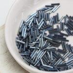 Miyuki Slender Bugle 6 mm SLB136-464 Dyed Opaque Dark Purple x 5 g