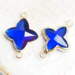 15x20 mm star crystal connector Royal Blue x 2 pc(s)