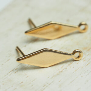 5x18 mm gold Earstud Rhombus x 2 pc(s)