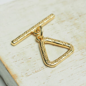 13x20 mm gold O-T Clasp Dotty Triangle x 1 pc(s)