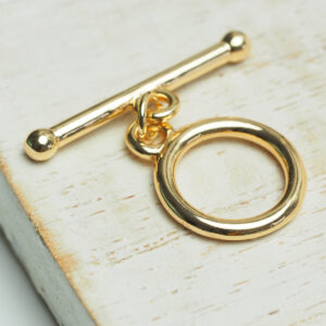 15x23.5 mm gold O-T Clasp Smooth with Ball x 1 pc(s)