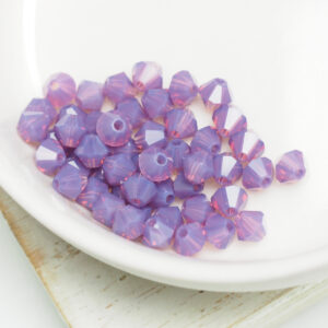 4 mm Preciosa bicone beads Amethyst Opal x 50 pc(s)