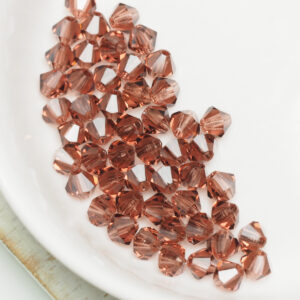 4 mm Preciosa bicone beads Light Burgundy x 50 pc(s)