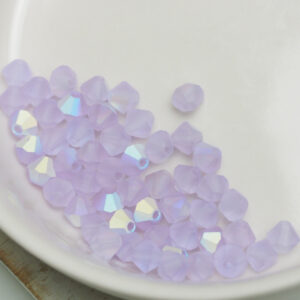 4 mm Preciosa bicone beads Violet AB Matt x 50 pc(s)