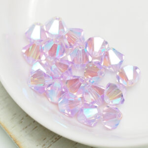 6 mm Preciosa bicone beads Violet AB 2x x 20 pc(s)