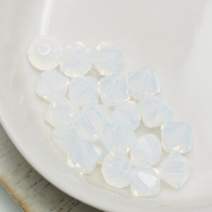 6 mm Preciosa bicone beads White Opal x 20 pc(s)