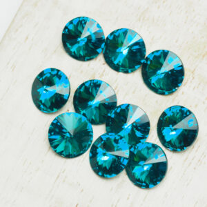 8 mm Preciosa crystal rivoli Blue Zircon x 6 pc(s)