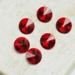 8 mm Preciosa crystal rivoli Light Siam x 6 pc(s)