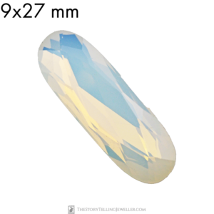 9x27 mm baguette glass cabochons