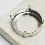 27 mm silver round claw for cabochon x 1 pc(s)