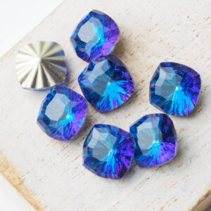 10 mm ripple square glass cabochons