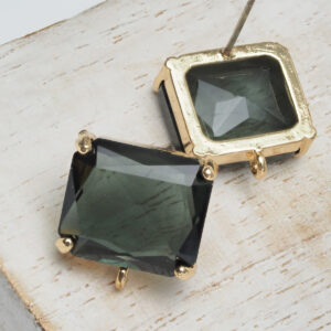 14x15 mm earstud Rectangle Grey  x 2 pc(s)