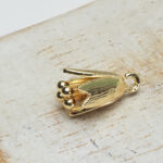 9x9 mm gold charm Aurora Flower  x 2 pc(s)