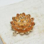 18 mm Lotus Flower connector gold colored  x 1 pc(s)