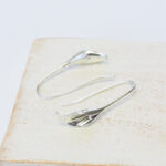 12x25 mm silver earring hook Calla Lily  x 2 pc(s)