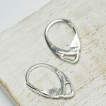 18 mm silver leverback earrings  x 2 pc(s)