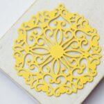 47x49 mm filigree Charm Sunny Yellow x 2 pc(s)