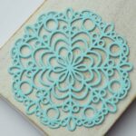 50 mm filigree Flower Light Turquoise Blue x 2 pc(s)