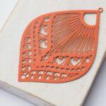39x59 mm filigree Large Fan Deep Orange x 2 pc(s)