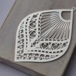39x59 mm filigree Large Fan Silver Color x 2 pc(s)