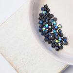 3 mm Preciosa bicone beads Jet AB Matt x 50 pc(s)