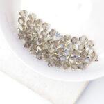 4 mm Preciosa bicone beads Black Diamond x 50 pc(s)