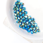 4 mm Preciosa bicone beads Jet AB 2x x 50 pc(s)