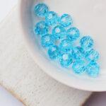 6 mm Preciosa faceted round beads Aqua Bohemica x 15 pc(s)