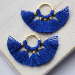 2x3 cm fan tassel Navy Blue x 2 pc(s)