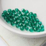3 mm Preciosa bicone beads Emerald x 50 pc(s)