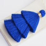 8 cm tri-tassel Deep Royal Blue x 1 pc(s)