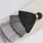 8 cm tri-tassel Grey-Black Trio x 1 pc(s)