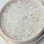 4x6 mm Mini GemDuo Crystal AB x 10 g