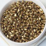 4x6 mm Mini GemDuo Crystal Gold Bronze x 10 g
