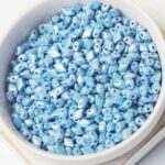 4x6 mm Mini GemDuo Chalk Blue Luster x 10 g