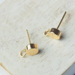 6x9 mm Gold-colored Whole Round earstud x 2 pc(s)
