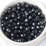 6 mm Fire-polished round beads 23980 Jet x 40 pc(s)