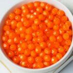 6 mm Fire-polished round beads 81260 Opal/Orange Multi x 40 pc(s)