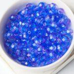 6 mm Fire-polished round beads K3202CR Purple/Blue x 40 pc(s)