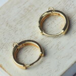 15x17 mm Gold-colored  leverback earring x 2 pc(s)