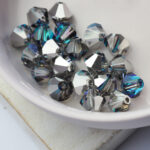 6 mm Preciosa bicone beads Crystal Bermuda Blue x 25 pc(s)