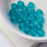 6 mm Preciosa bicone beads Blue Zircon Matt x 25 pc(s)