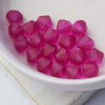 6 mm Preciosa bicone beads Fuchsia Matt x 25 pc(s)