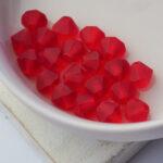 6 mm Preciosa bicone beads Light Siam Matt x 25 pc(s)