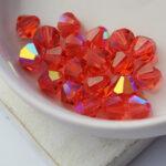 6 mm Preciosa bicone beads Padparadscha AB x 25 pc(s)