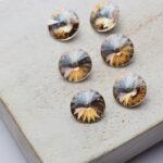 8 mm Preciosa rivoli Crystal Honey x 6 pc(s)