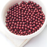 4 mm Preciosa Nacre round pearls Bordeaux x 50 pc(s)