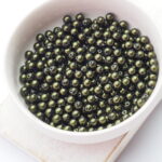 4 mm Preciosa Nacre round pearls Dark Green x 50 pc(s)